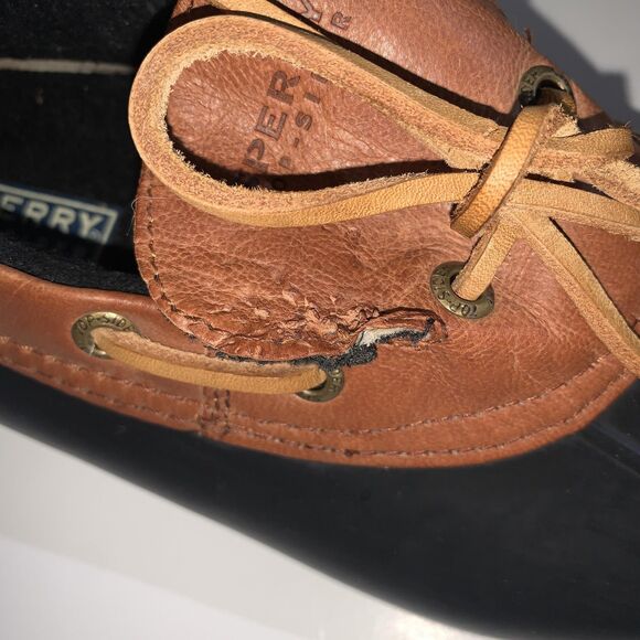 Sperry Top Sider Shoes Womens Size 8 Brown Black STS94871 Duck Boots Waterproof - Picture 11 of 11